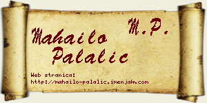 Mahailo Palalić vizit kartica
